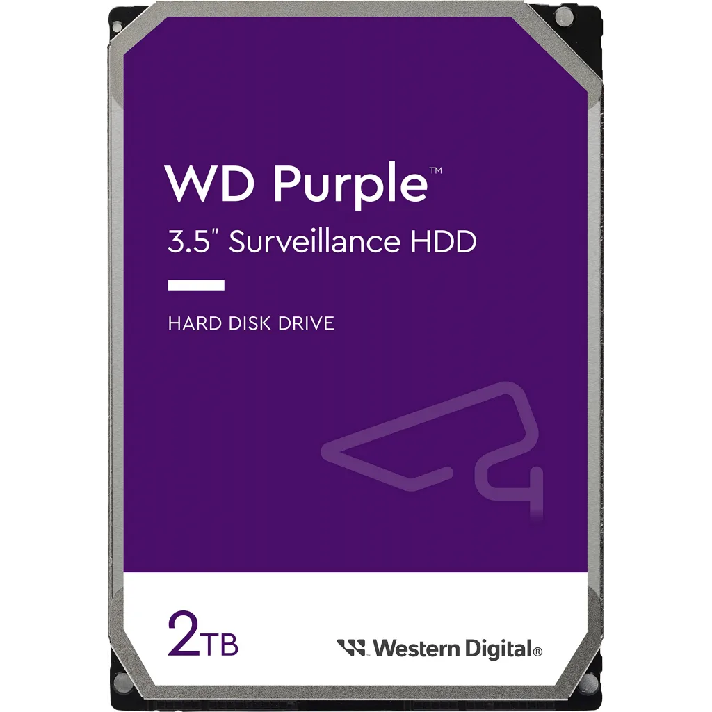 WD PURPLE, WD23PURZ, 3.5", 2TB, 256Mb, 5400 Rpm, 7/24 Güvenlik, HDD (Türkiye Distribütörü Garantili)