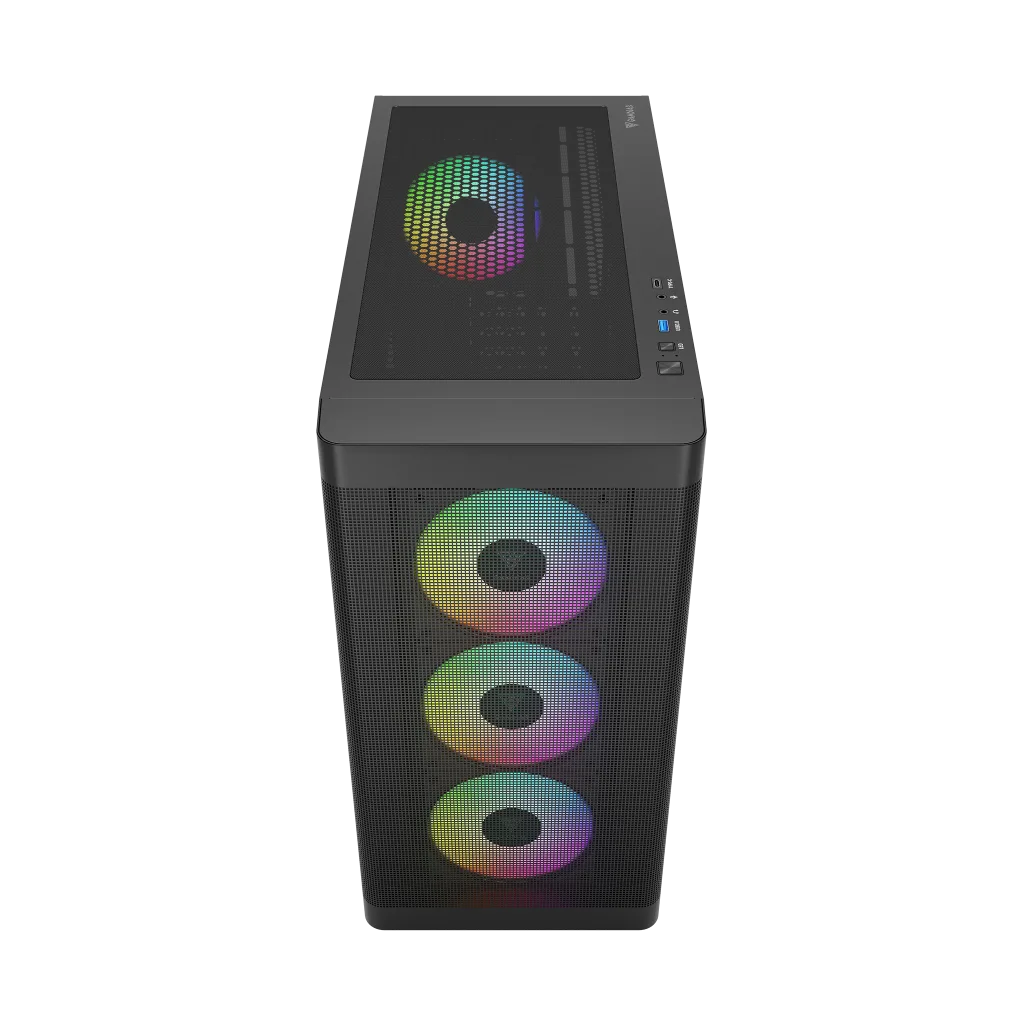 GAMDIAS ATHENA M3, 1600W, Tempered Glass, Type-C, Mesh Ön Panel, ARGB, ATX, Professional GAMING KASA