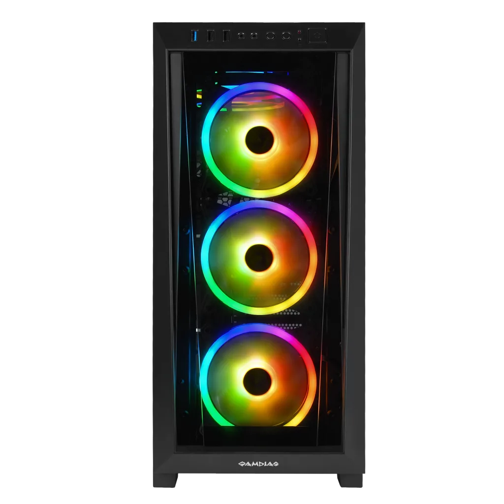 GAMDIAS TALOS M1 Elite, 1600W, Tempered Glass, ARGB, ATX, Professional GAMING KASA