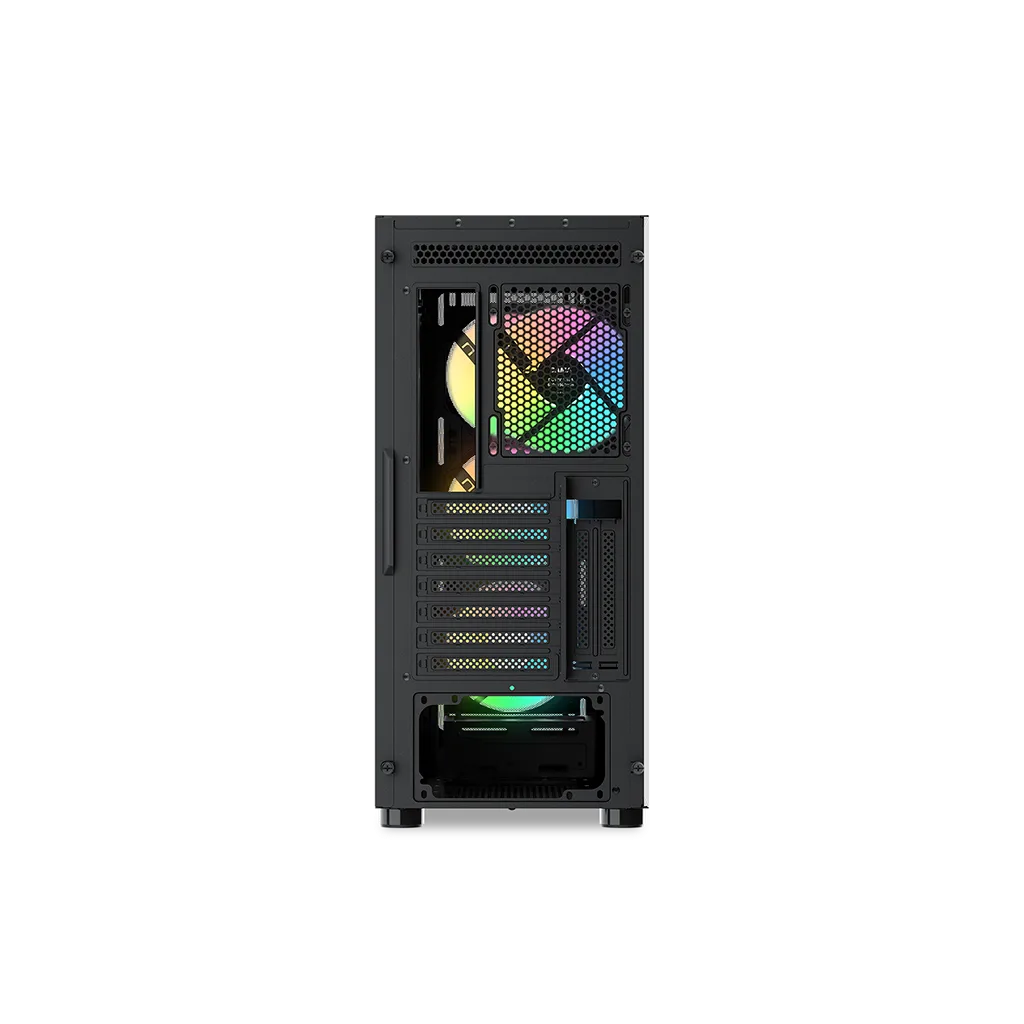 SAMA S40BK Black, H700BK 700W, 80 PLUS, Tempered Glass Panel, Mesh Ön Panel, Type-C, 4x120mm ARGB Fan, ATX, GAMING KASA