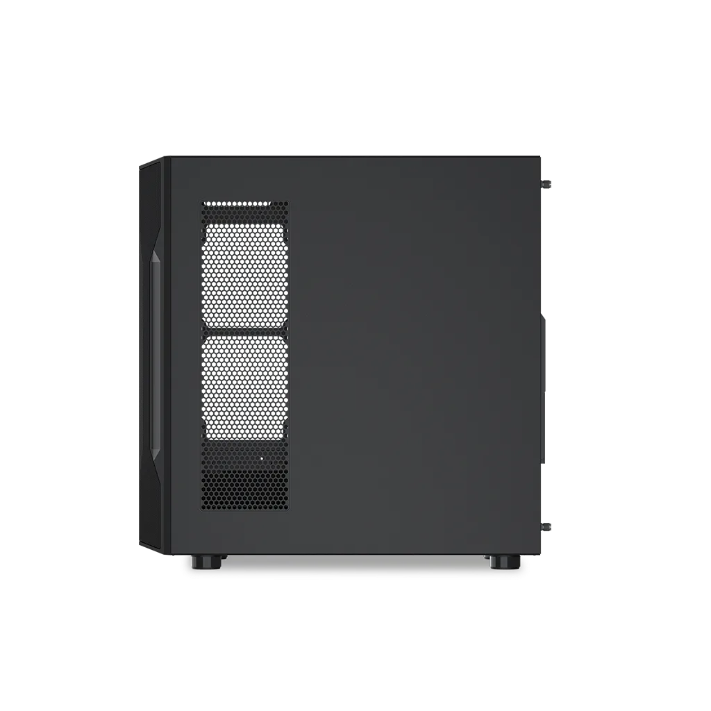 SAMA S40BK Black, H700BK 700W, 80 PLUS, Tempered Glass Panel, Mesh Ön Panel, Type-C, 4x120mm ARGB Fan, ATX, GAMING KASA