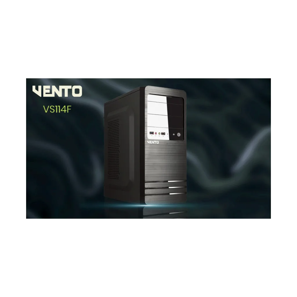VENTO VS114F Mid Tower, 400W Siyah, Kurumsal KASA