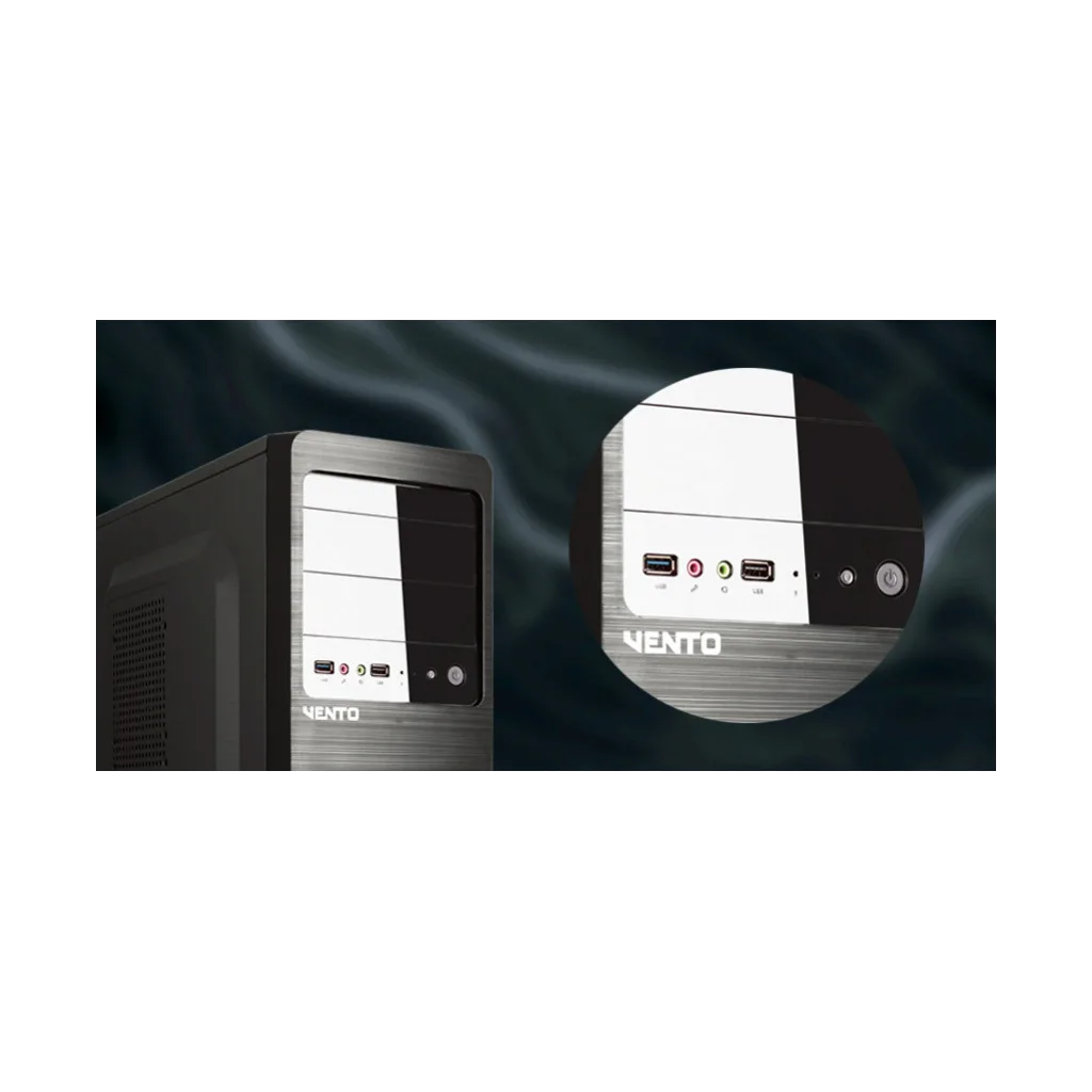 VENTO VS114F Mid Tower, 400W Siyah, Kurumsal KASA