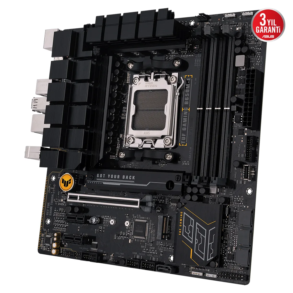 ASUS TUF GAMING B650M-E, 4xDDR5, 2x M.2, HDMI, 2xDP, Type-C, AM5 Soket GAMING Anakart