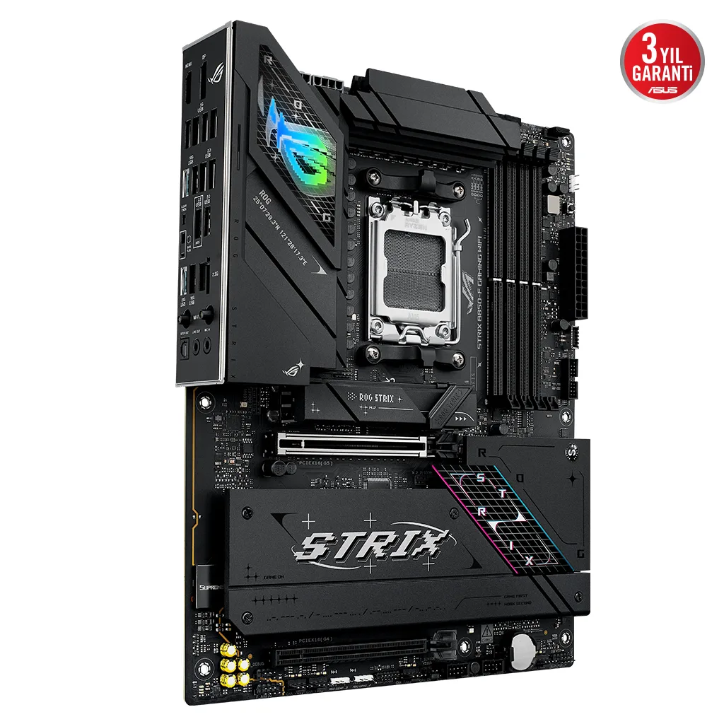 ASUS ROG STRIX B850-F GAMING WIFI7 NEO, 4xDDR5, 4x M2, HDMI, DP, 2xType-C, Wi-Fi 7, Bluetooth v5.4, AM5 Soket GAMING Ana