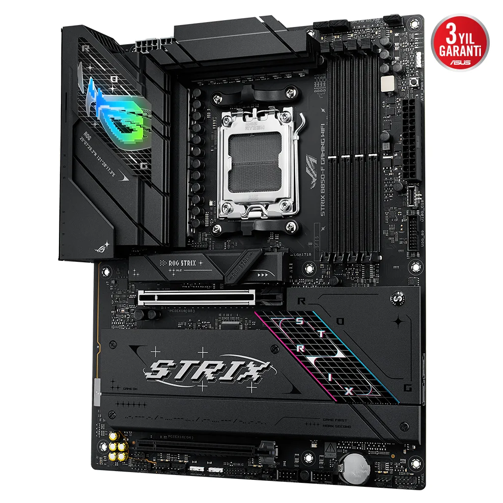 ASUS ROG STRIX B850-F GAMING WIFI7 NEO, 4xDDR5, 4x M2, HDMI, DP, 2xType-C, Wi-Fi 7, Bluetooth v5.4, AM5 Soket GAMING Ana
