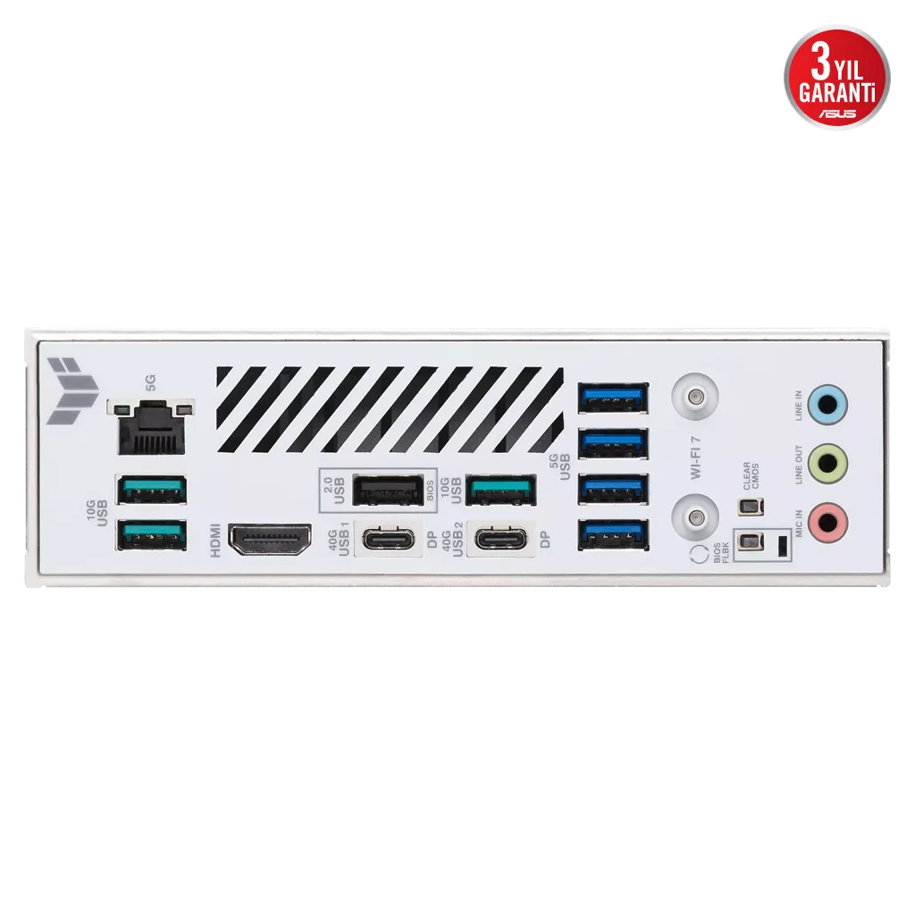 ASUS TUF GAMING B850-PRO WIFI7 W NEO, 4xDDR5, 3x M.2, HDMI, DP, Type-C, Wi-Fi 7, Bluetooth v5.4, AM5 Soket GAMING Anakar
