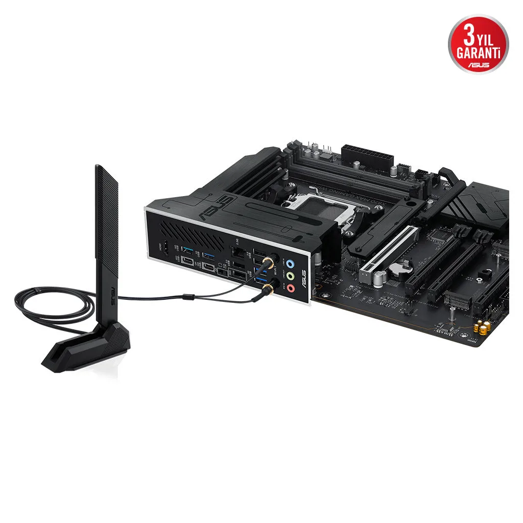 ASUS X870 MAX GAMING WIFI7, 4xDDR5, 3x M2, HDMI, DP, Type-C, Wi-Fi 7, Bluetooth v5.3, AM5 Soket GAMING Anakart