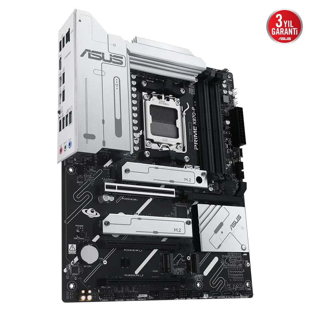 ASUS PRIME X870-P, 4xDDR5, 4xM.2, HDMI, DP, Type-C, AM5 Soket GAMING Anakart