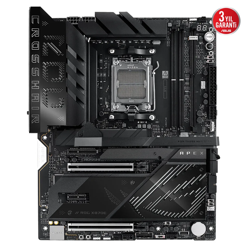 ASUS ROG CROSSHAIR X870E APEX, 2xDDR5, 5xM.2, 2xDP, Type-C, PCIe 5.0, 2xWi-Fi 7, Bluetooth v5.4, AM5 Soket GAMING Anakar