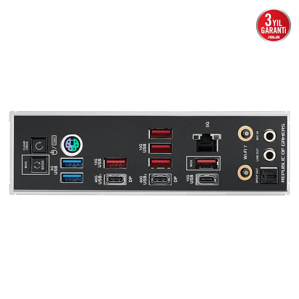 ASUS ROG CROSSHAIR X870E APEX, 2xDDR5, 5xM.2, 2xDP, Type-C, PCIe 5.0, 2xWi-Fi 7, Bluetooth v5.4, AM5 Soket GAMING Anakar