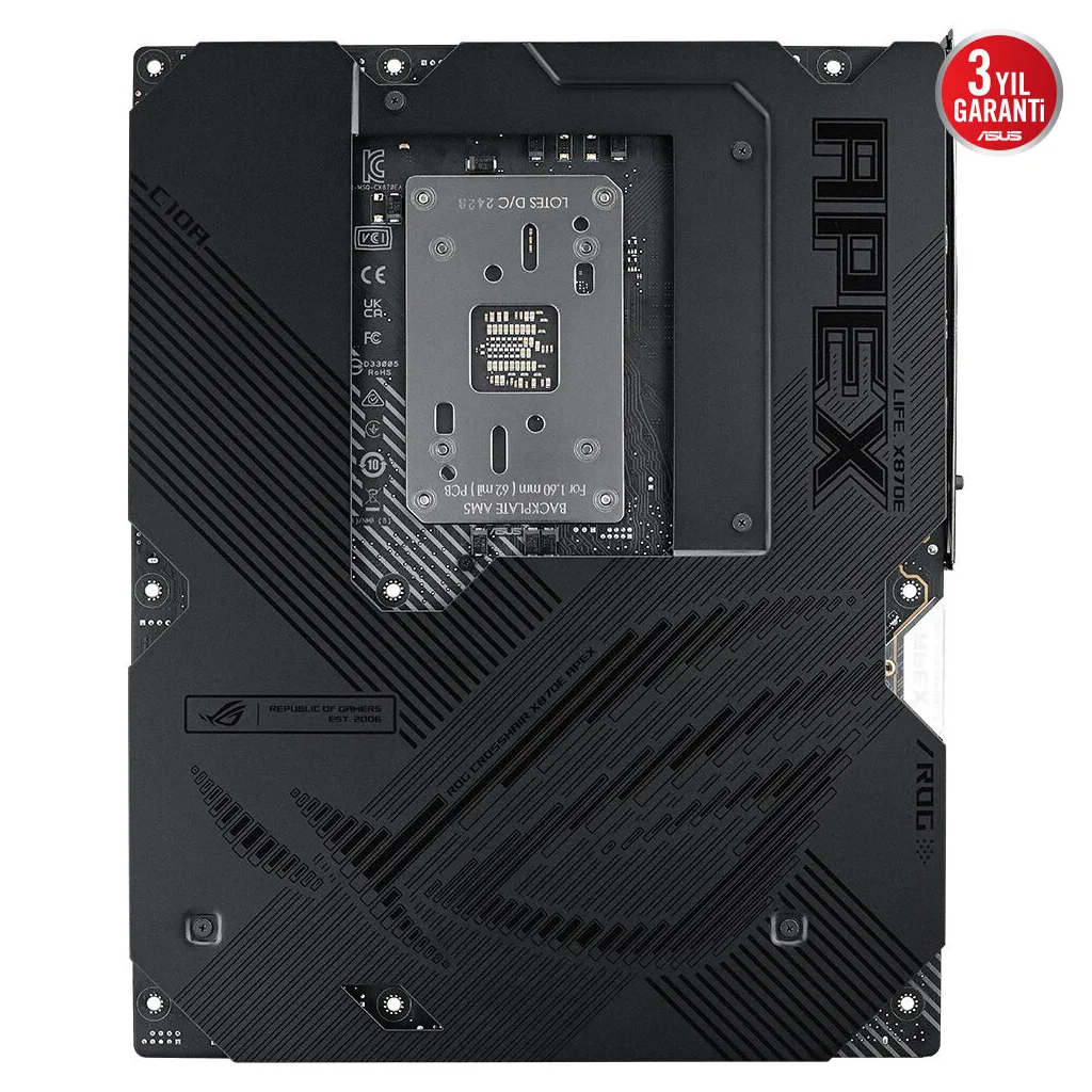 ASUS ROG CROSSHAIR X870E APEX, 2xDDR5, 5xM.2, 2xDP, Type-C, PCIe 5.0, 2xWi-Fi 7, Bluetooth v5.4, AM5 Soket GAMING Anakar