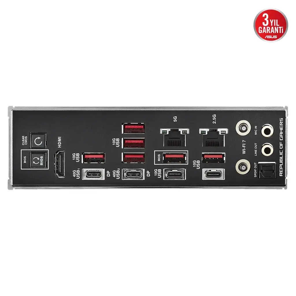 ASUS ROG CROSSHAIR X870E HERO, 4xDDR5, 5xM.2, HDMI, DP, Type-C, PCIe 5.0, 2xWi-Fi 7, Bluetooth v5.4, AM5 Soket GAMING An