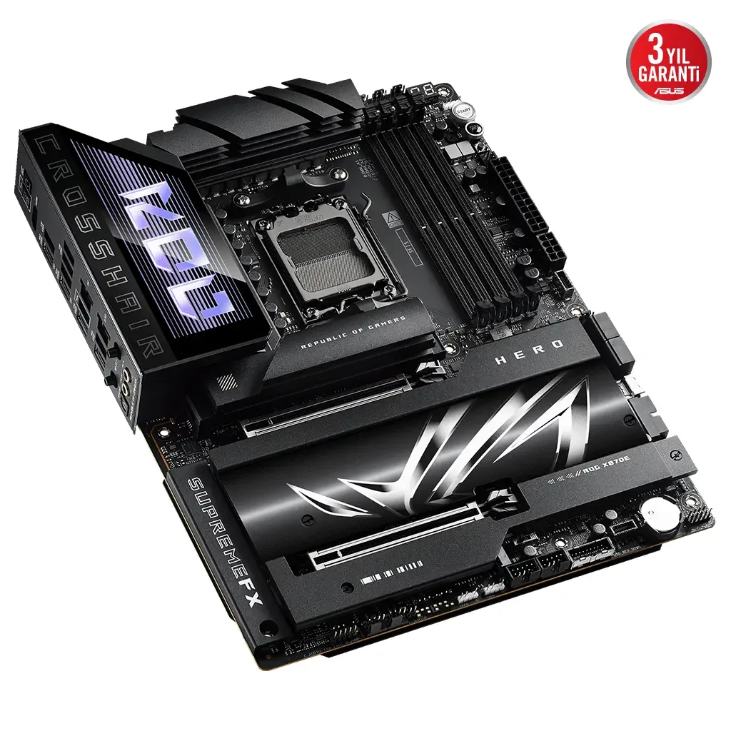 ASUS ROG CROSSHAIR X870E HERO, 4xDDR5, 5xM.2, HDMI, DP, Type-C, PCIe 5.0, 2xWi-Fi 7, Bluetooth v5.4, AM5 Soket GAMING An