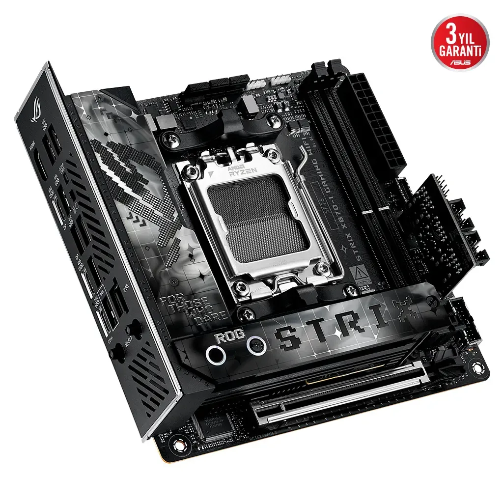ASUS ROG STRIX X870-I GAMING WIFI, 2xDDR5, 2xM.2, HDMI, DP, Type-C, Wi-Fi 7, Bluetooth v5.4, Mini ITX, AM5 Soket GAMING