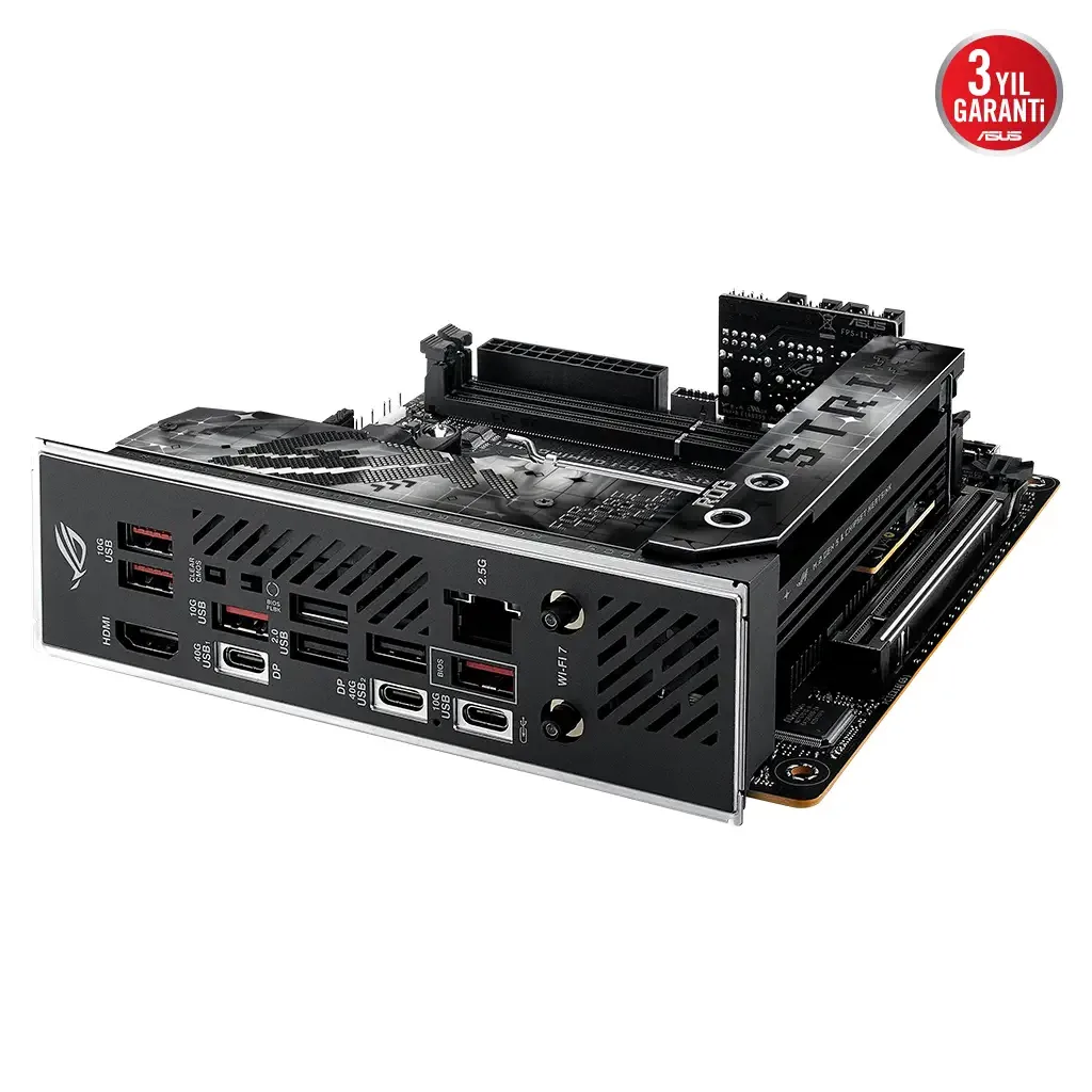 ASUS ROG STRIX X870-I GAMING WIFI, 2xDDR5, 2xM.2, HDMI, DP, Type-C, Wi-Fi 7, Bluetooth v5.4, Mini ITX, AM5 Soket GAMING