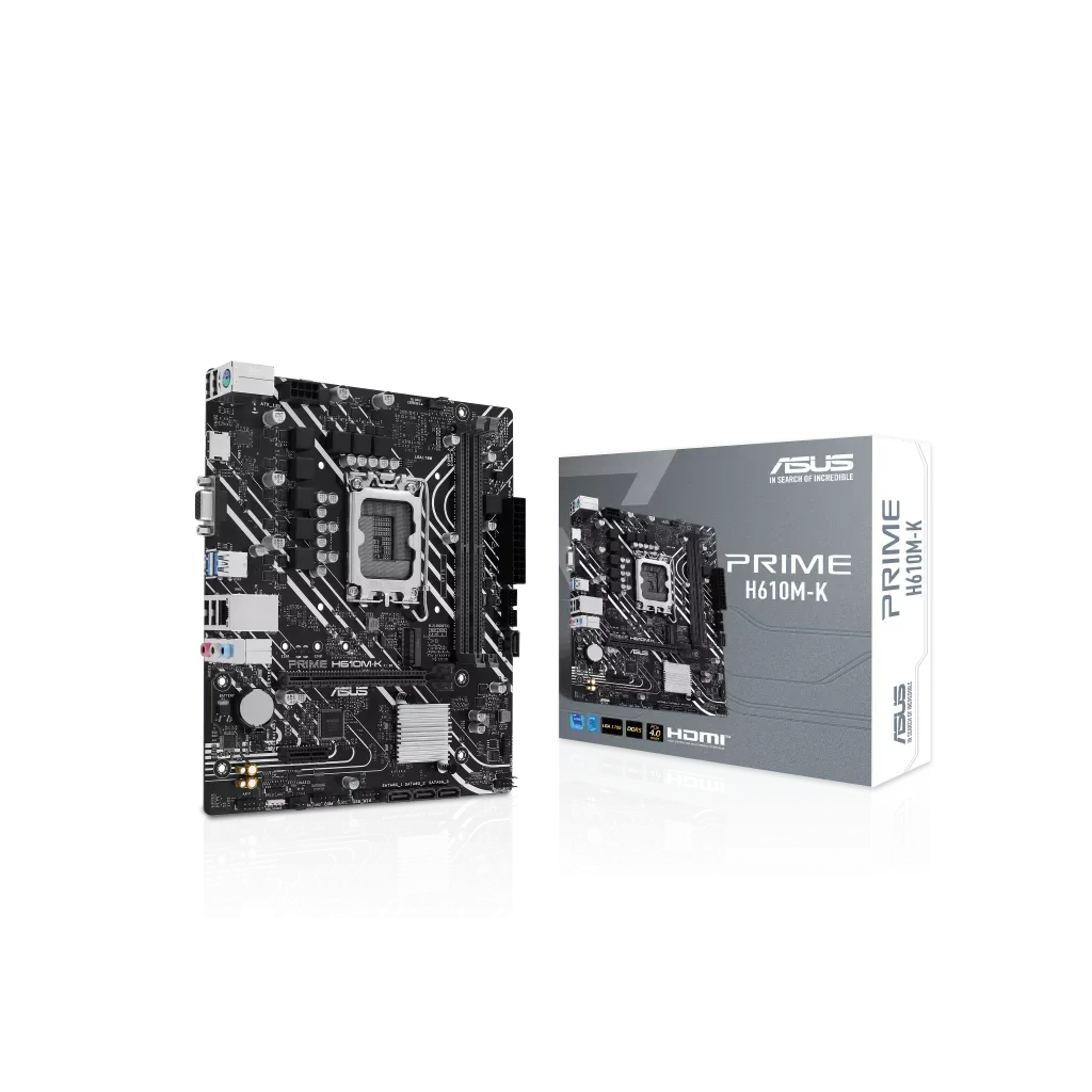 ASUS PRIME H610M-K, 2xDDR5, M.2, D-SUB, HDMI, 12-13.14.Nesil, LGA1700 Soket, Anakart