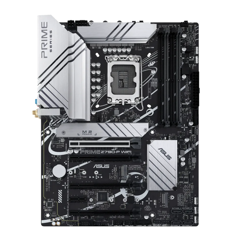 ASUS PRIME Z790-P WIFI, 4xDDR5, 3x M.2, HDMI, DP, Type-C, Wi-Fi 6, Bluetooth 5.2, 12-13.Nesil, LGA1700 Soket, ARGB Gamin