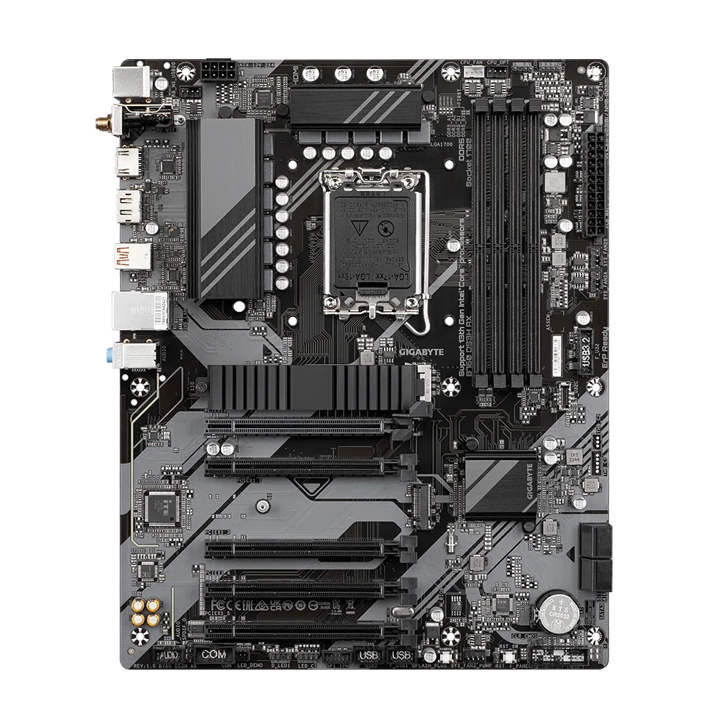 GIGABYTE B760 DS3H AX, rev.1.0, 4xDDR5, 2xM.2, DP, HDMI, Type-C, Wi-Fi 6E, Bluetooth v5.3, 12-13-14.Nesil, LGA1700 Soket