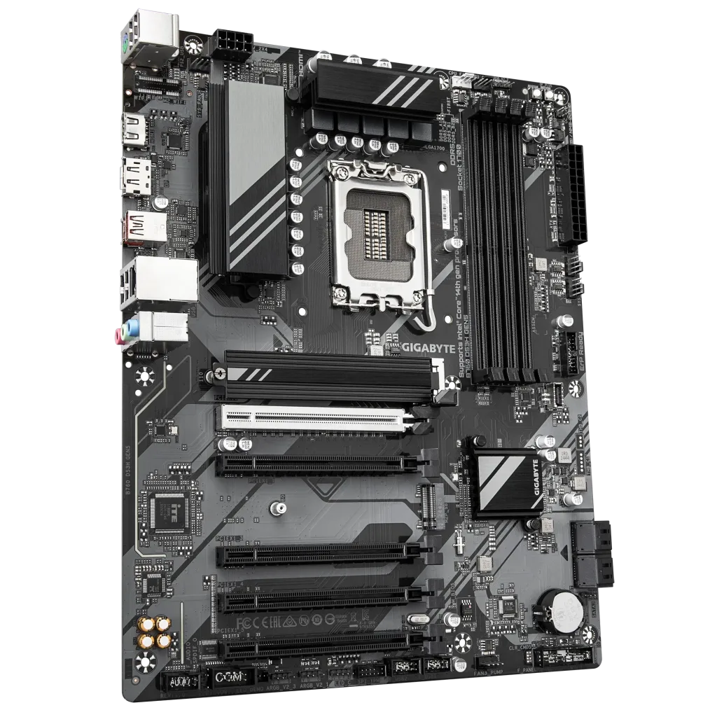 GIGABYTE B760 DS3H GEN5, 4xDDR5, 2xM.2, DP, HDMI, Type-C, 13-14.Nesil, LGA1700 Soket, Anakart