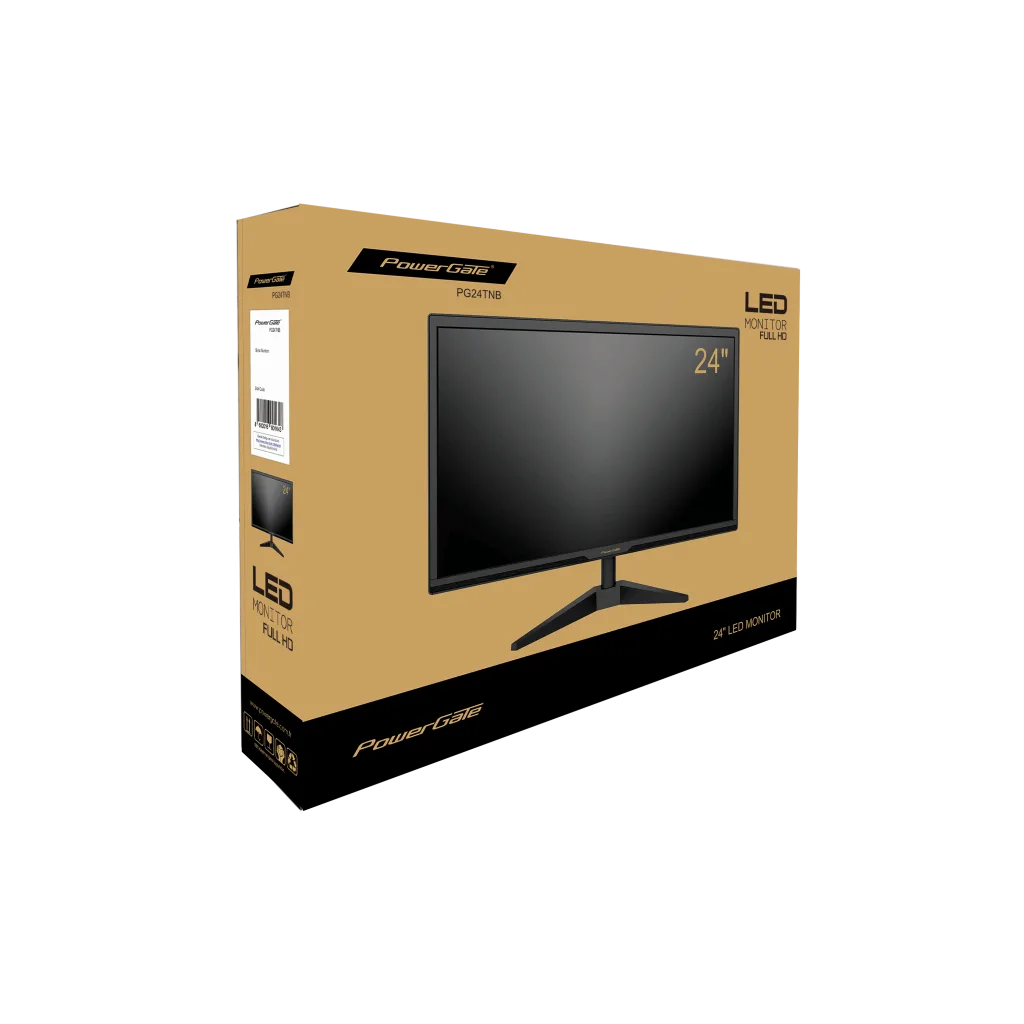 POWERGATE PG24TNB, 24", 5ms, 75Hz, Full HD, D-Sub, HDMI, TN LED Monitör