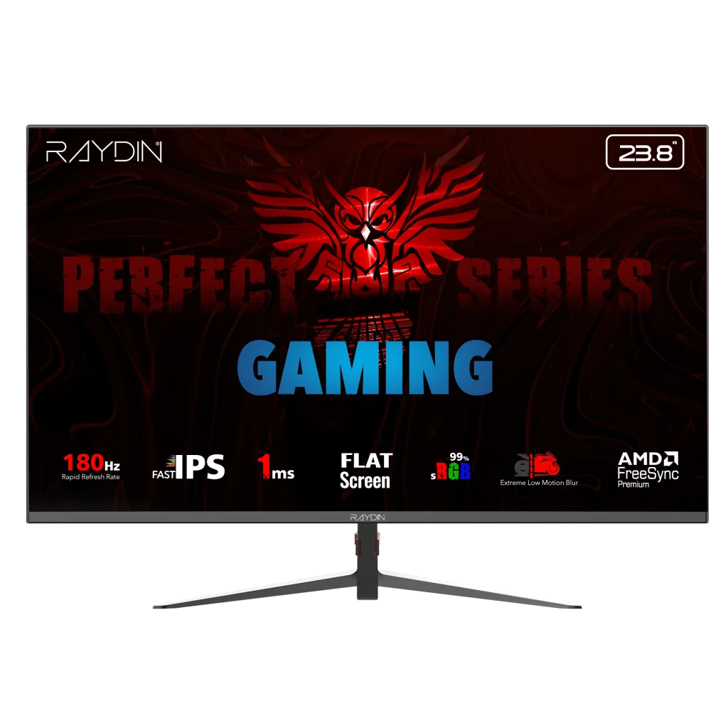 RAYDIN MM24DFI-180HZ, 23.8", 1ms, 180Hz, Full HD, 300 nits, HDMI, DP, IPS LED, Flat, Frameless, FreeSync Gaming Monitör