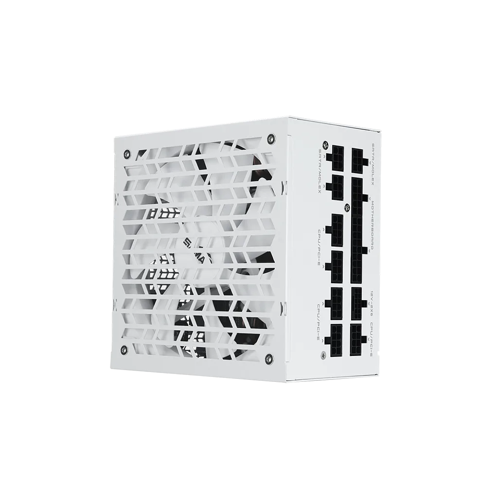 SAMA G1000, 1000W, White, 80+ Gold, Cybenetics Certified, Full Modüler, PCIE 5.1, ATX3.1, Beyaz, GAMING, ATX, Power Supp