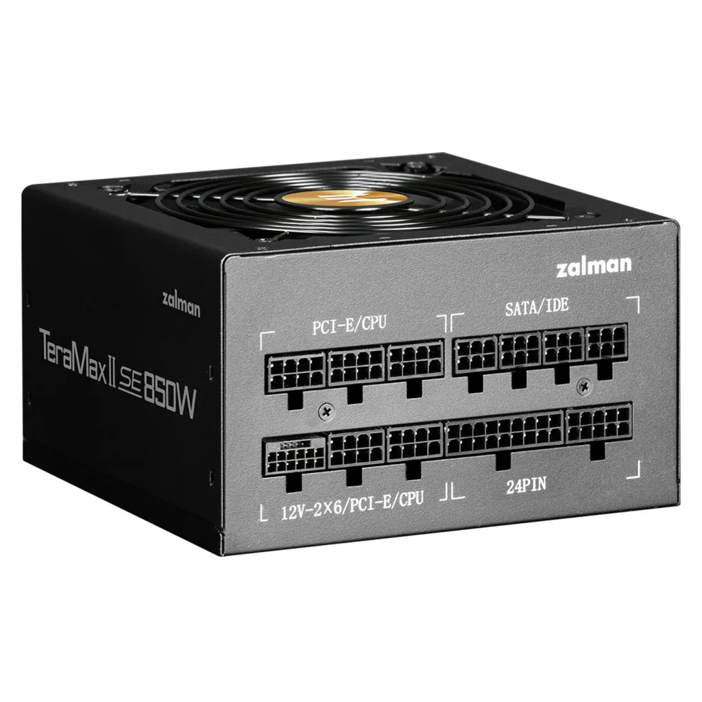ZALMAN ZM850-TMX2SE TeraMax2SE, 850W, 80Plus GOLD, ATX3.1, PCI5.1, Full Modüler, Aktif PFC, GAMING, ATX, Power Supply (P