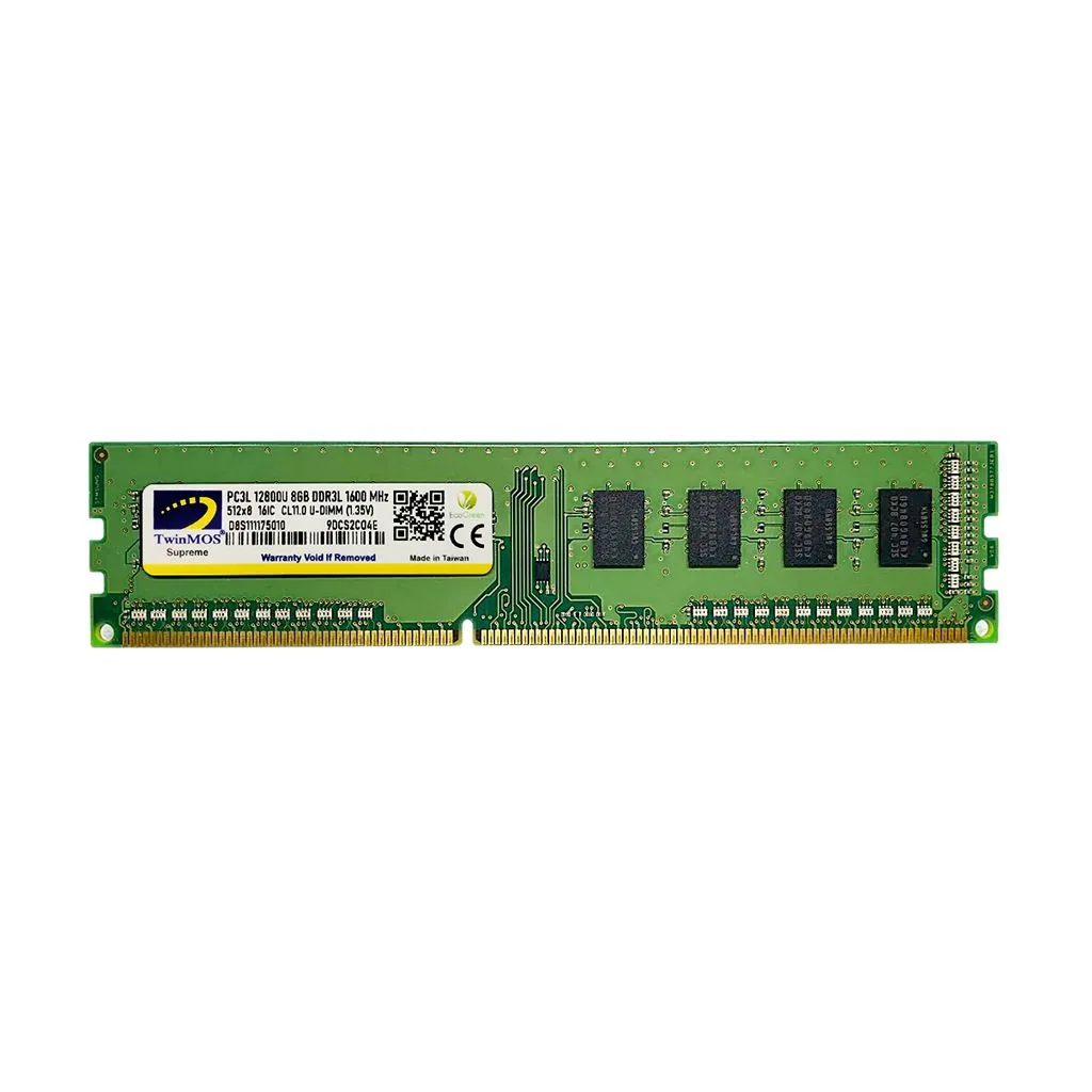 TwinMOS MDD3L8GB1600D, 8GB, DDR3, 1600MHz, 1.35V Desktop Ram