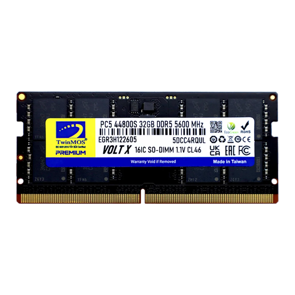 TwinMOS TMD532GB5600S46, 32GB, DDR5, 5600MHz, CL46, 1.1V Notebook Ram