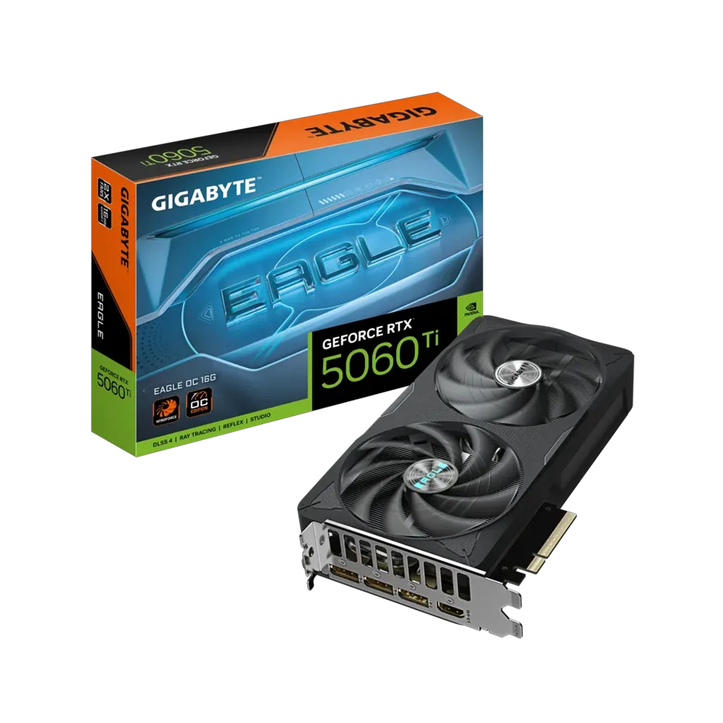 GIGABYTE GV-N506TEAGLE OC-16GD, RTX5060TI, EAGLE OC, 16Gb, GDDR7, 128BIT, 2 Fanlı, 1xHDMI, 3xDP, GAMING Ekran KARTI