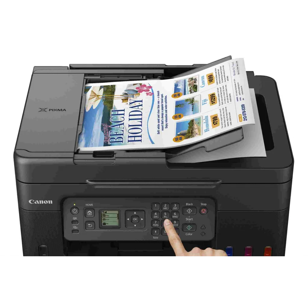 CANON PIXMA G4470, Renkli, Mürekkep Mega Tanklı, Yazıcı, Tarayıcı, Fotokopi, Fax, Wifi, Bulut, ADF, ORİJİNAL MÜREKKEP