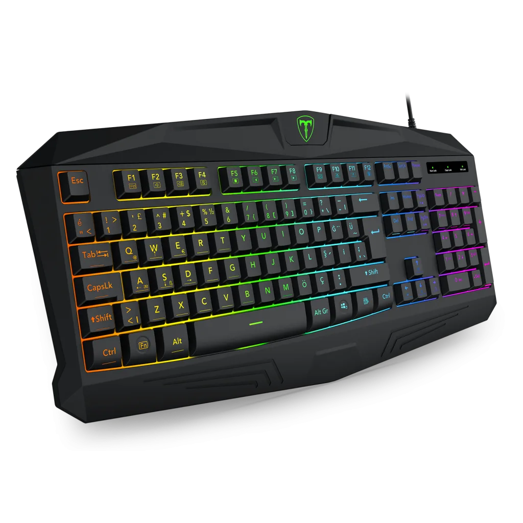 T-DAGGER TANKER, T-TGK106, USB Kablolu, Türkçe Q, Rainbow Backlight, Membran Tuşlar, 104 Tuşlu, Gaming Klavye