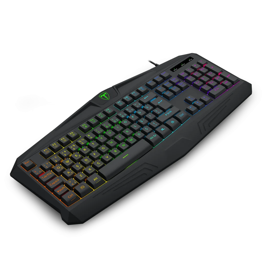 T-DAGGER TANKER, T-TGK106, USB Kablolu, Türkçe Q, Rainbow Backlight, Membran Tuşlar, 104 Tuşlu, Gaming Klavye