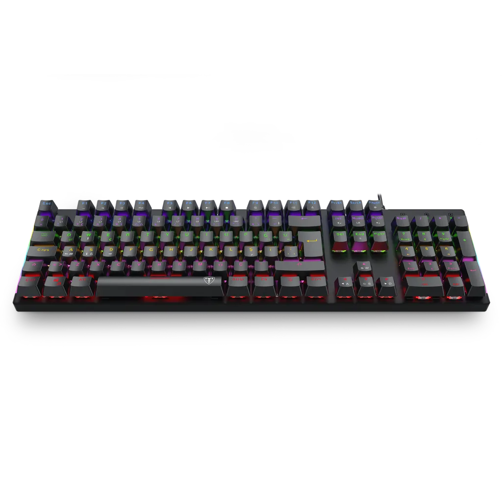 T-DAGGER NAXOS, T-TGK310-BL, USB Kablolu, Türkçe Q, Rainbow Backlight, Blue Mekanik Switch, 104 Tuşlu, Gaming Klavye