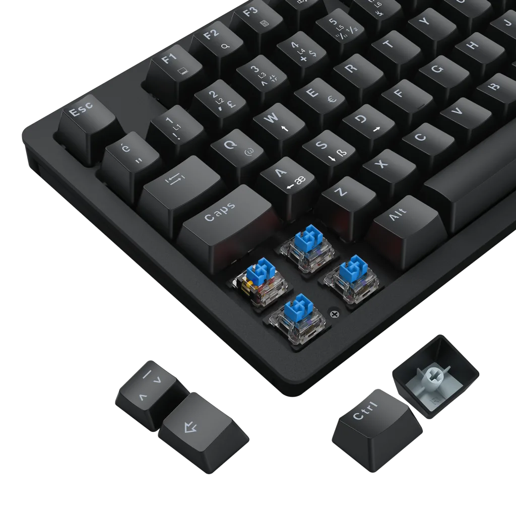T-DAGGER BALI, T-TGK311-BL, USB Kablolu, Türkçe Q, Rainbow Backlight, Blue Mekanik Switch, 87 Tuşlu, Gaming Klavye
