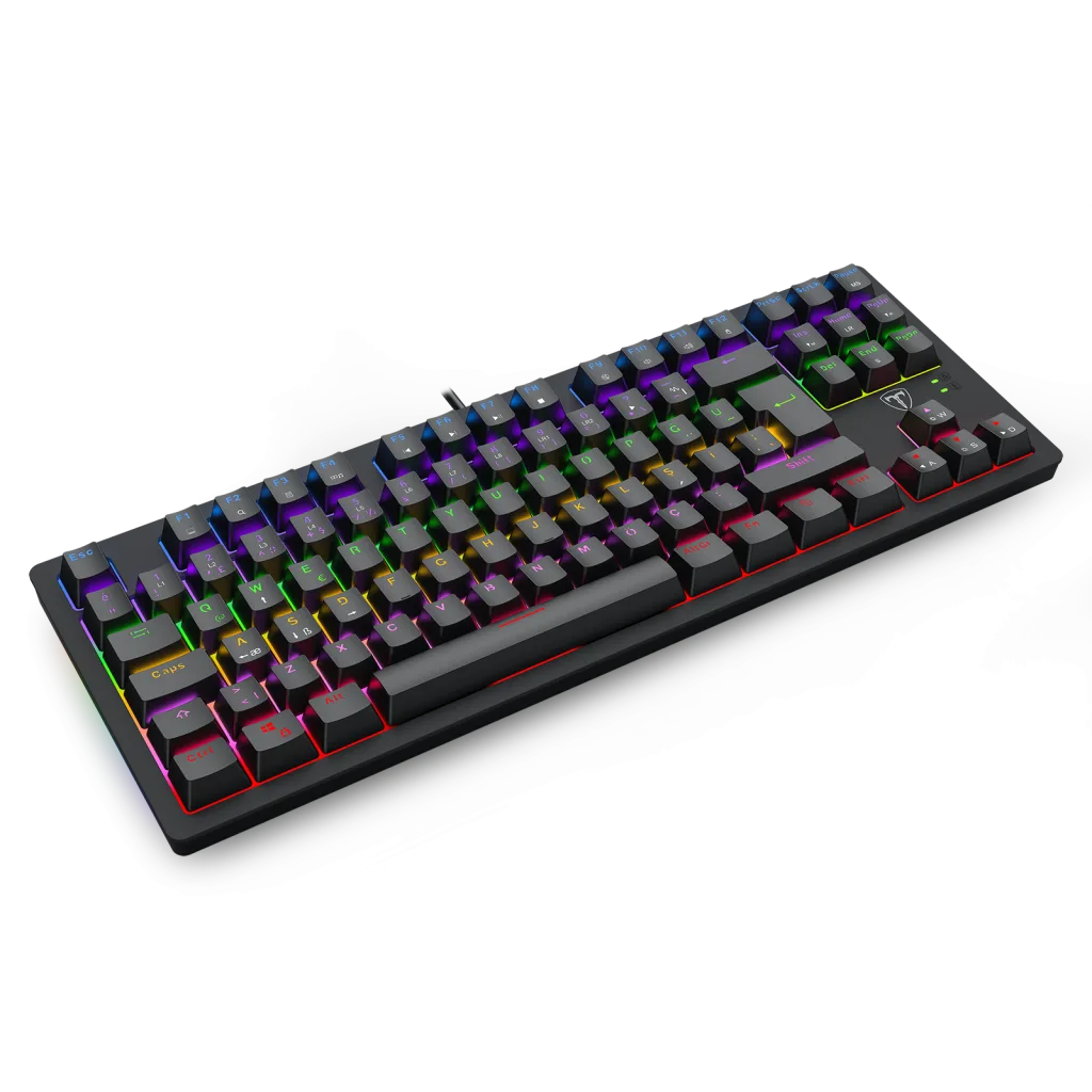 T-DAGGER BALI, T-TGK311-BL, USB Kablolu, Türkçe Q, Rainbow Backlight, Blue Mekanik Switch, 87 Tuşlu, Gaming Klavye
