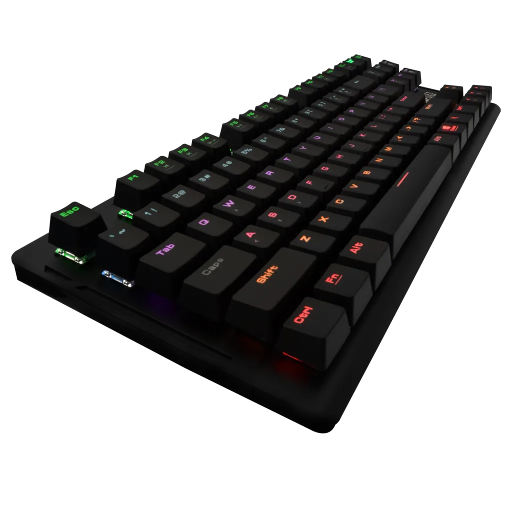 GAMDIAS HERMES-E2, USB Kablolu, İngilizce, Rainbow Backlight, Blue Mekanik Switch, Gaming Klavye