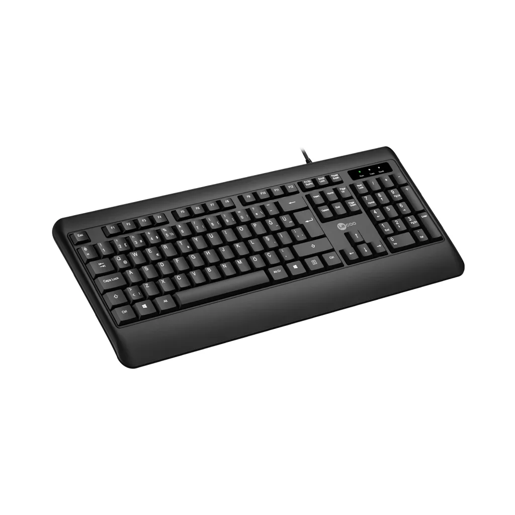 LECOO KB104, USB Kablolu, Türkçe Q, Standart Klavye (Siyah)