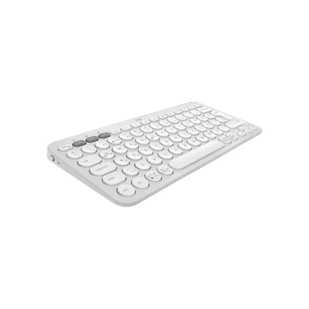 LOGITECH K380S, Pebble Keys 2, Beyaz, 920-011860, Bluetooth, Türkçe, Q, Multimedya, Mini Klavye