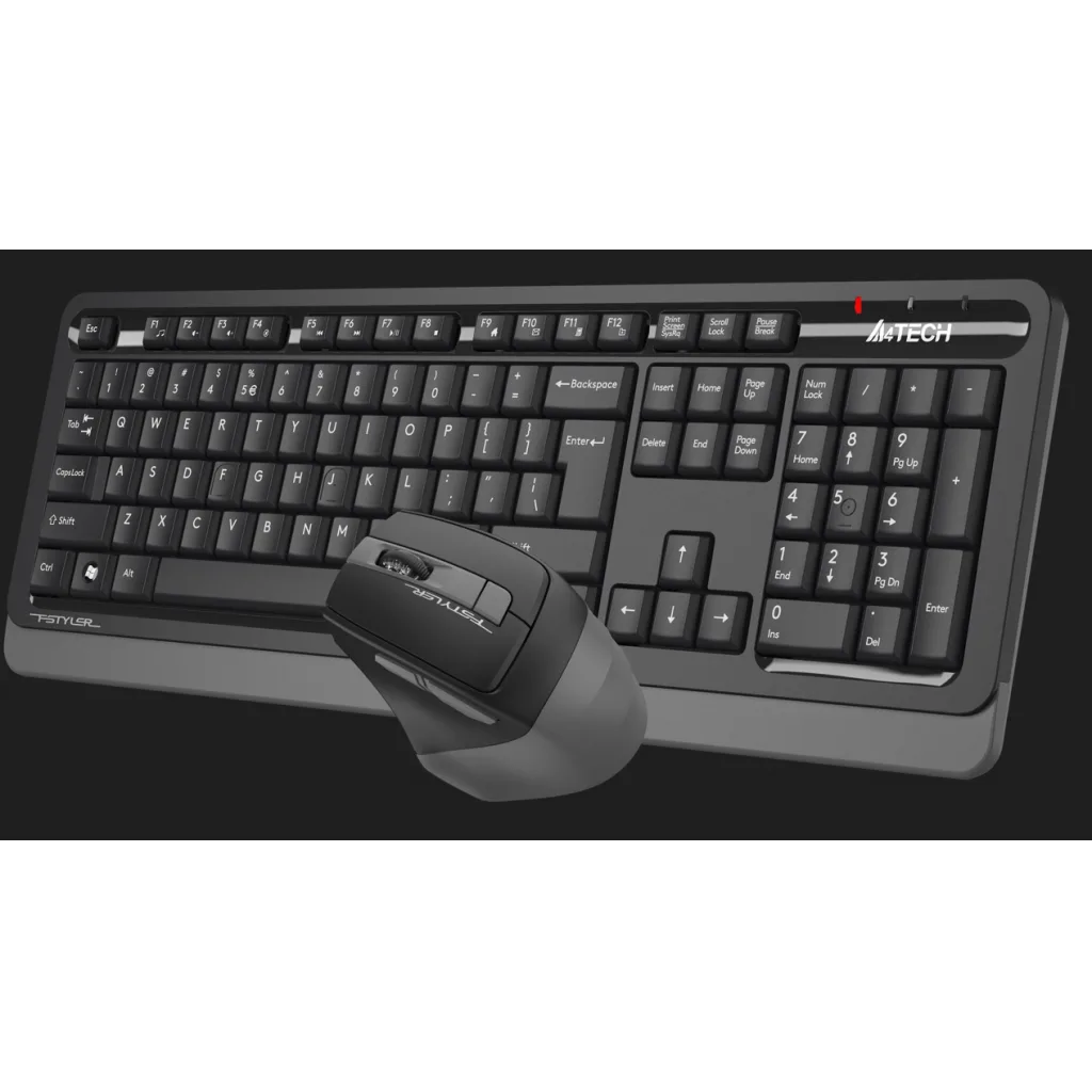 A4 TECH FG1035, Gri, FSTYLER, 2.4Ghz Kablosuz, Türkçe Q, Klavye Mouse Set