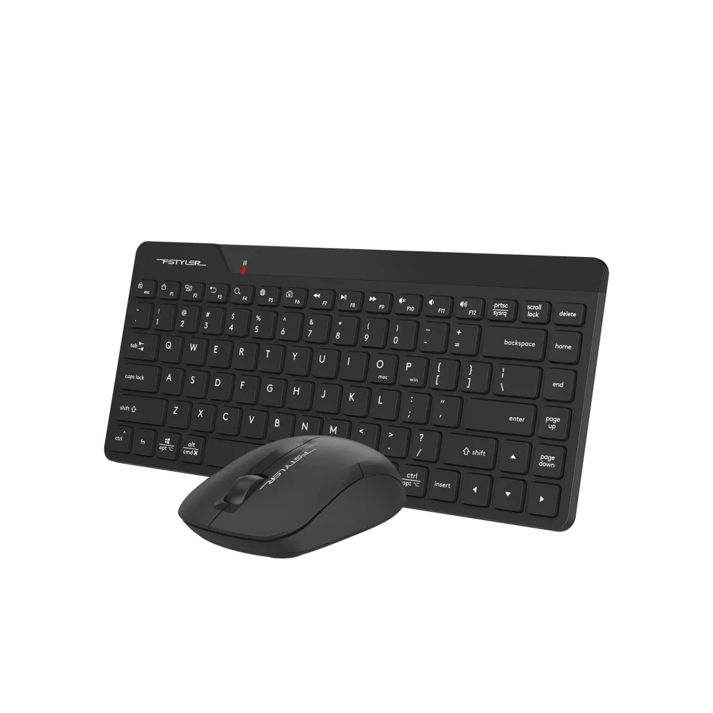 A4 TECH FG2200 AIR2 Siyah, FSTYLER, 2.4Ghz Mini Kablosuz, Türkçe Q, SESSİZ Klavye Mouse Set