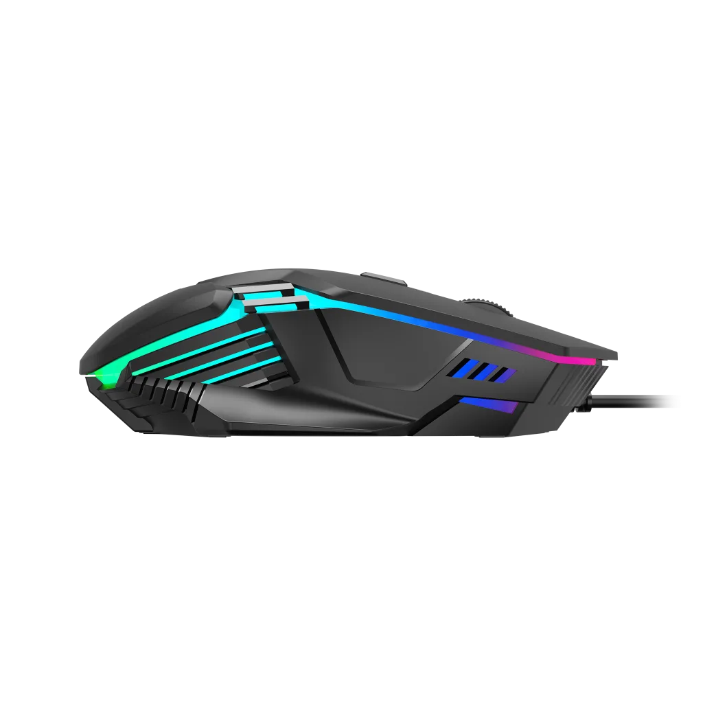 GAMDIAS AURA GS4, Çok Renkli Aydınlatma, USB Kablolu, 6 Programlanabilir Buton, Gaming Mouse, 3.600 DPI, Siyah