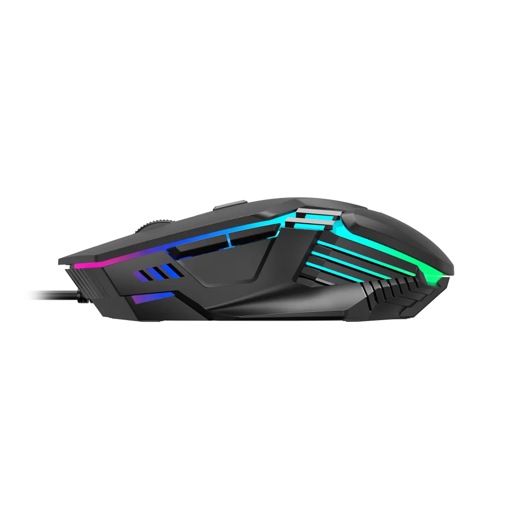 GAMDIAS AURA GS4, Çok Renkli Aydınlatma, USB Kablolu, 6 Programlanabilir Buton, Gaming Mouse, 3.600 DPI, Siyah