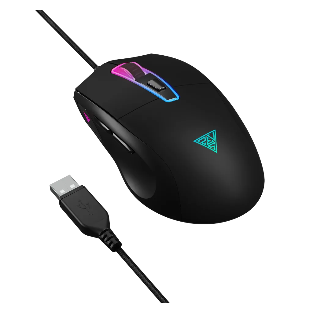 GAMDIAS ZEUS M5, RGB Aydınlatma, USB Kablolu, 7 Programlanabilir Buton, Gaming Mouse, 12.800 DPI, Siyah