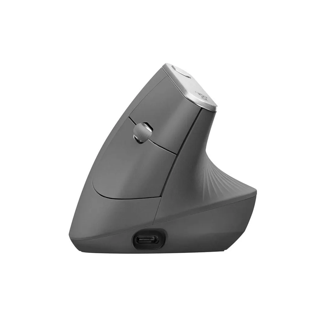 LOGITECH 910-005448, MX VERTICAL, Siyah, Bluetooth, 4000dpi, Lazer, 4 Tuşlu, USB-C den şarj edilebilir, Dikey Ergonomik