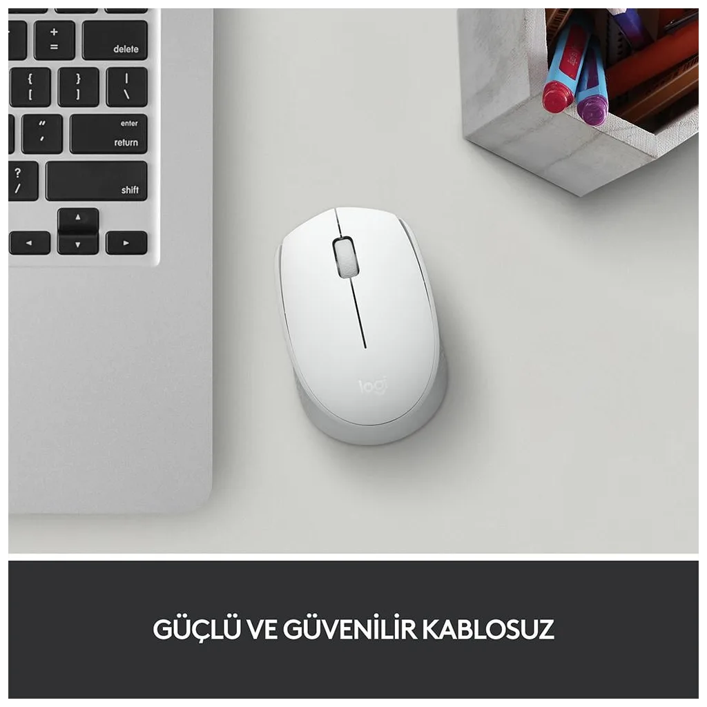 LOGITECH 910-006867, M171 White, USB Nano 2,4G Kablosuz, 1000dpi, Optik, 3 Tuşlu, 12ay Pil Ömrü, Mouse