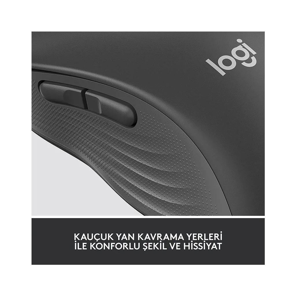 LOGITECH 910-006236, M650L Signature, Siyah, Sağ El, USB Nano 2,4G Kablosuz,4000dpi, Optik, 5 Tuşlu, 24ay Pil Ömrü, Sess