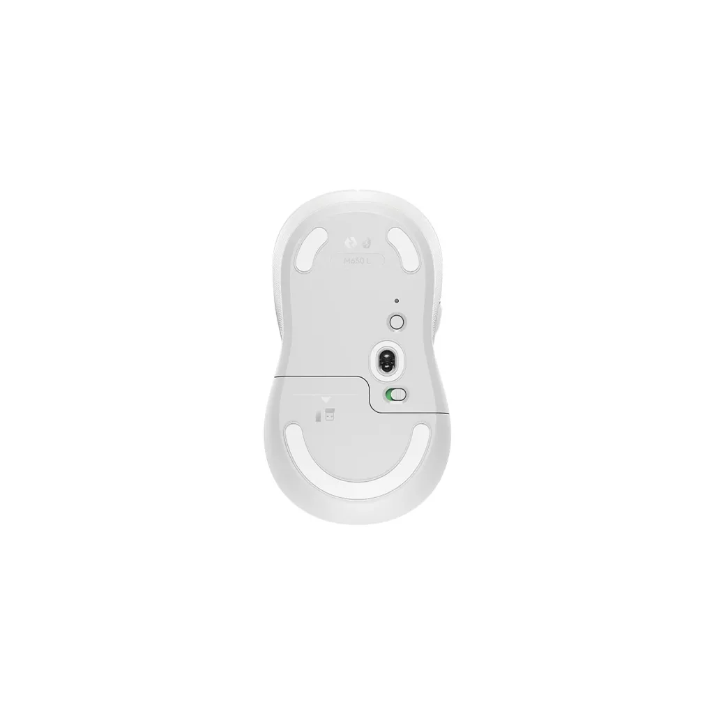 LOGITECH 910-006238, M650L Signature, Beyaz, Sağ El, USB Nano 2,4G Kablosuz,4000dpi, Optik, 5 Tuşlu, 24ay Pil Ömrü, Sess