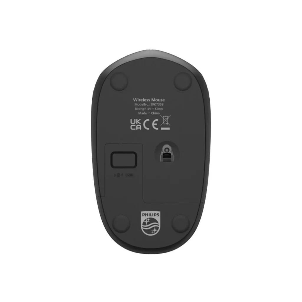 PHILIPS SPK7358B, Siyah, USB Nano 2,4Gh Kablosuz, 1600dpi, Optic, 3 Tuşlu, Sessiz Click, Mouse